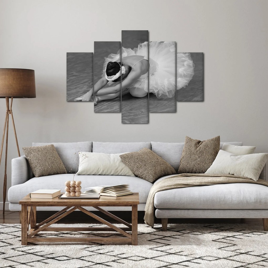 Tablou - Balerină, alb-negru (150x105 cm)