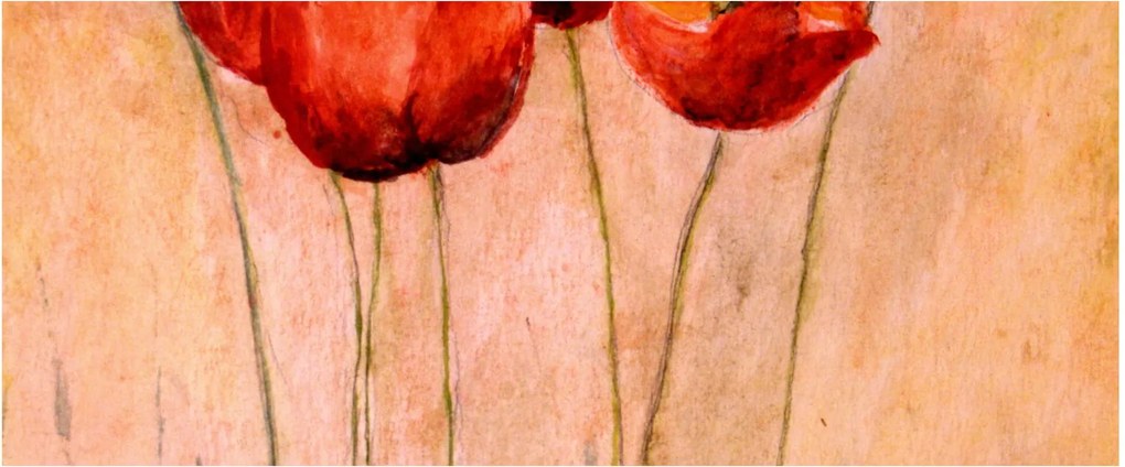 Tablou - Lalele roșii (120x50 cm)