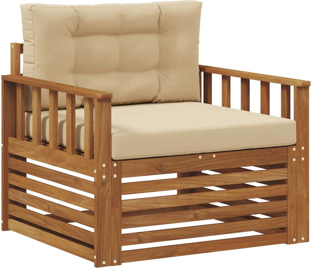 vidaXL Set de canapele de exterior Lemn de acacia solid și poliester