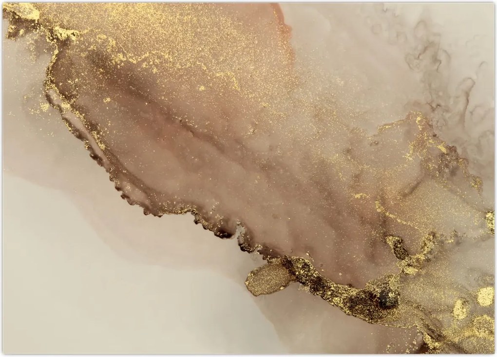 Tablou - Sclipici auriu (70x50 cm)