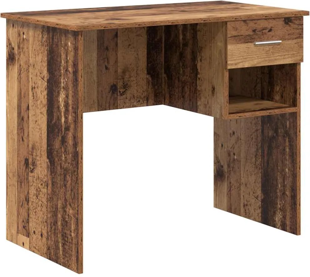 vidaXL Birou cu sertar Lemn Vechi 90 x 49 x 75 cm Lemn compozit