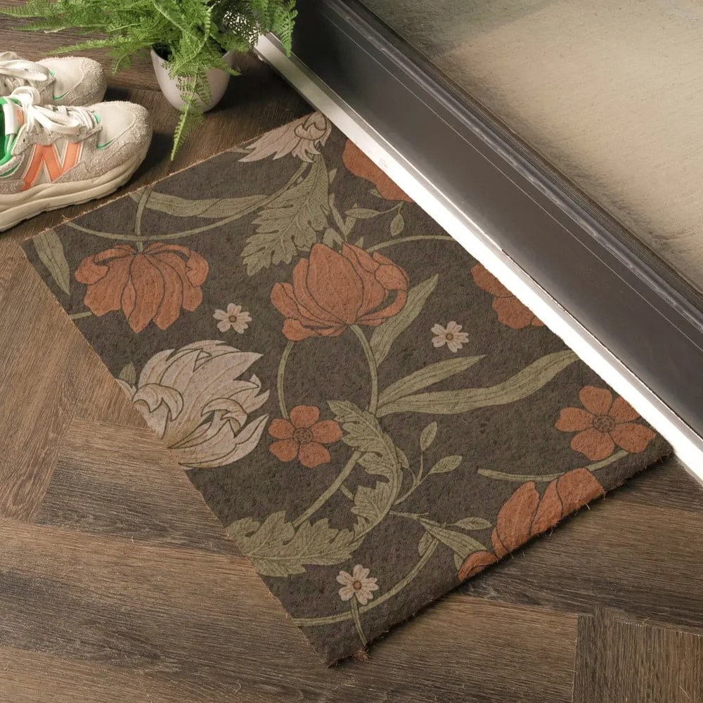 Covoraș de intrare din fibre de nucă de cocos 60x90 cm William Morris Rose – Artsy Doormats