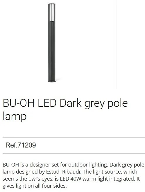 Stalp LED de ilumint exterior design modern BU-OH H-250cm