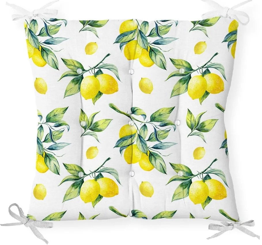 Pernă pentru scaun cu amestec de bumbac Minimalist Cushion Covers Lemons, 40 x 40 cm