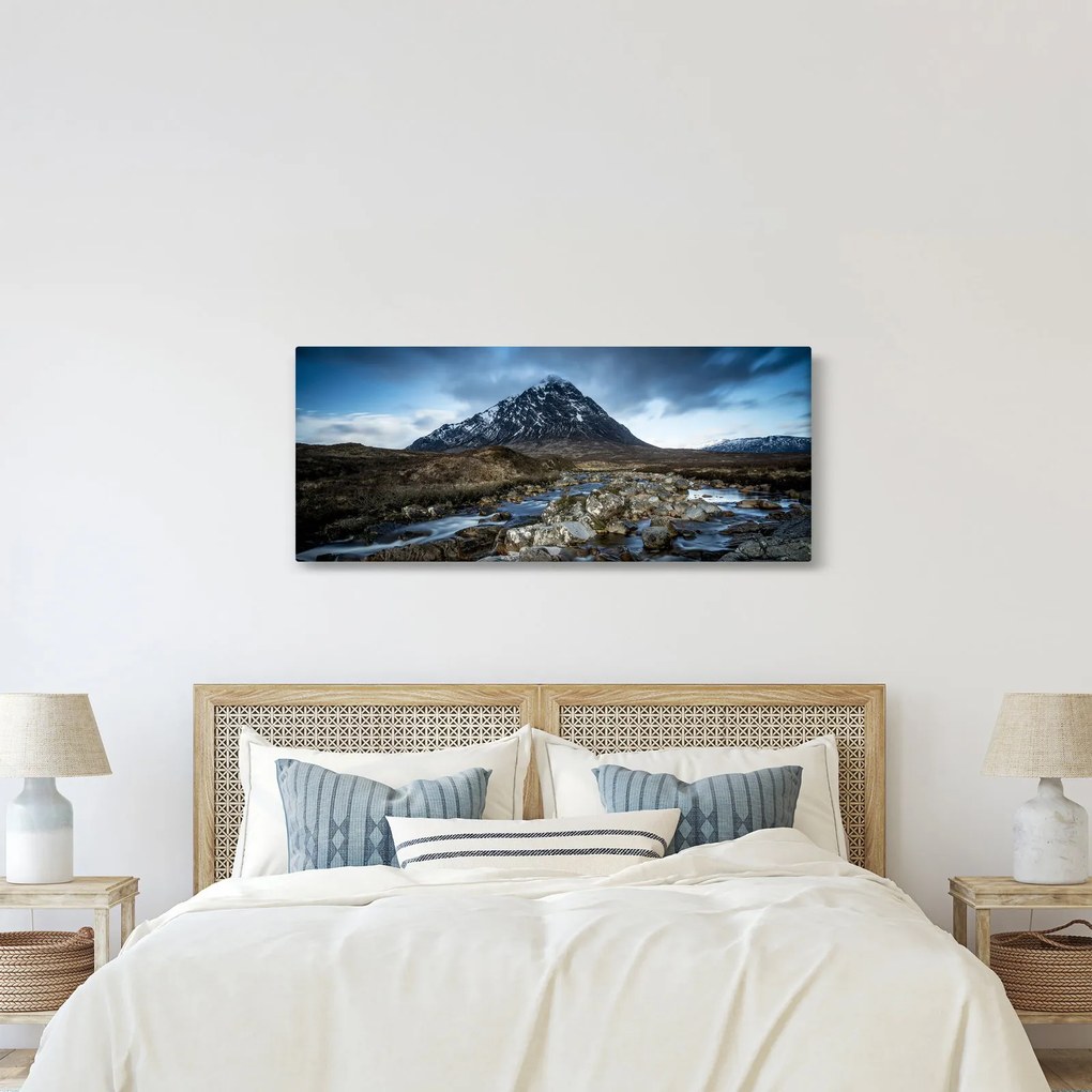Tablou cu munții și tigrul (120x50 cm)