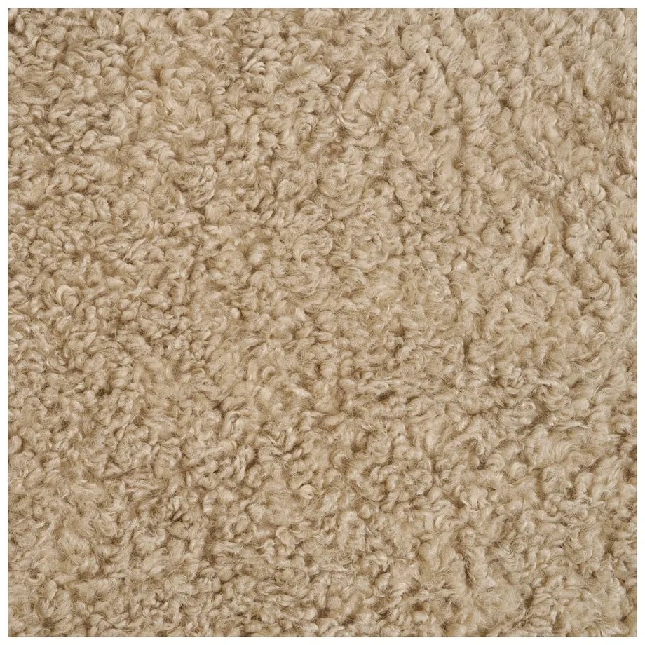 Fotoliu maro deschis cu tapițerie din țesătură bouclé Lunaro – House Nordic