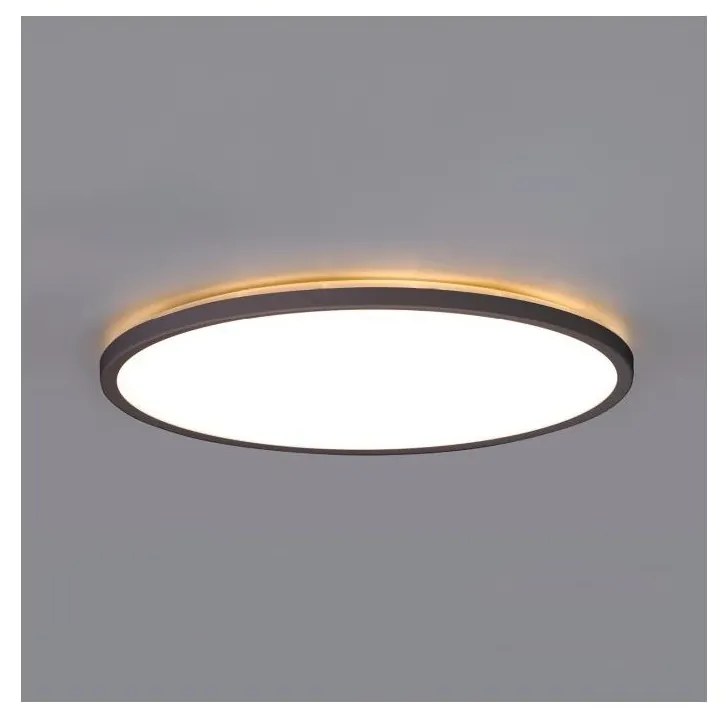 Plafonieră LED cu senzor pentru baie NIVERA LED/32W/230V IP54 d. 42 cm negru + telecomandă