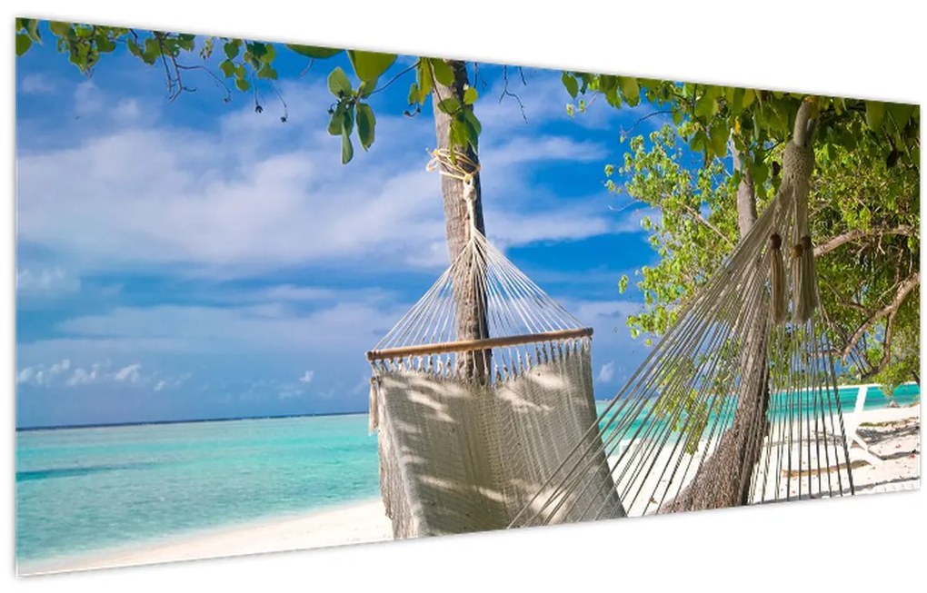 Tablou - Hamac pe plajă (120x50 cm)