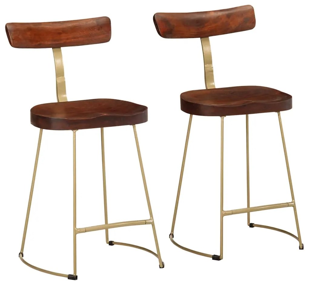 vidaXL Scaune de bar 2 buc 49x43x79 cm lemn masiv de mango