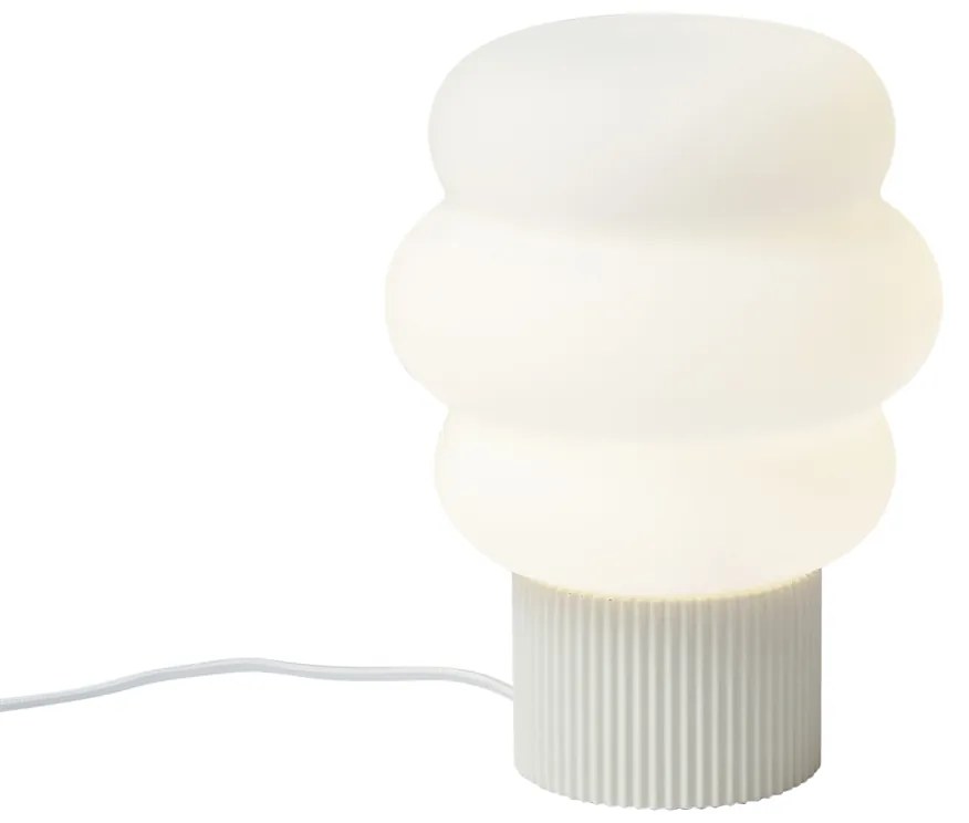 Lampă de masă Japandi bej cu sticlă opal 18cm - Miele