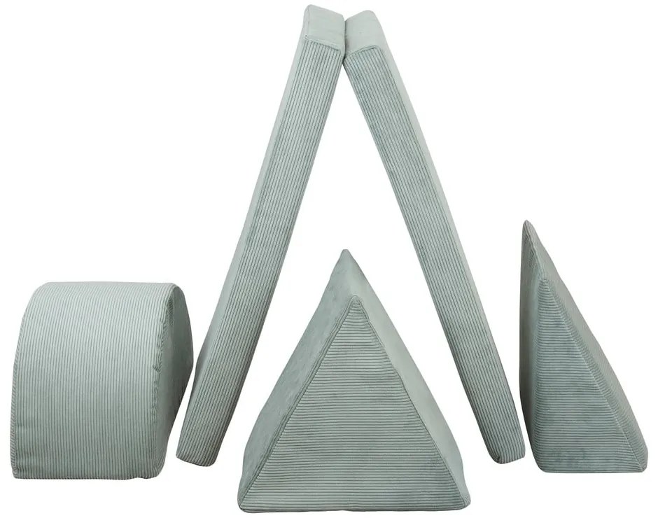 Set de joacă din spumă albastru deschis din catifea reiată Bloque Montessori – Little Nice Things