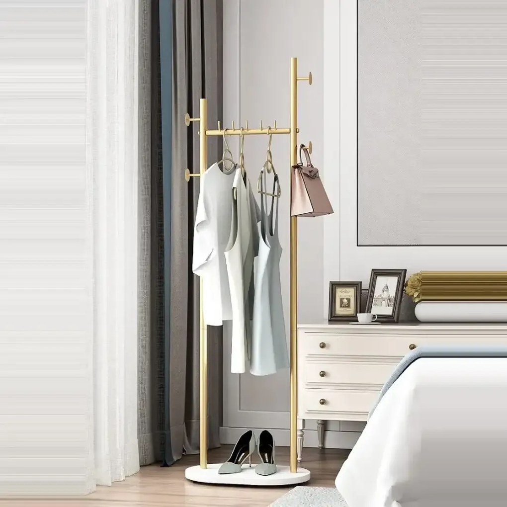 Cuier din metal ,culoare auriu,170x58 cm