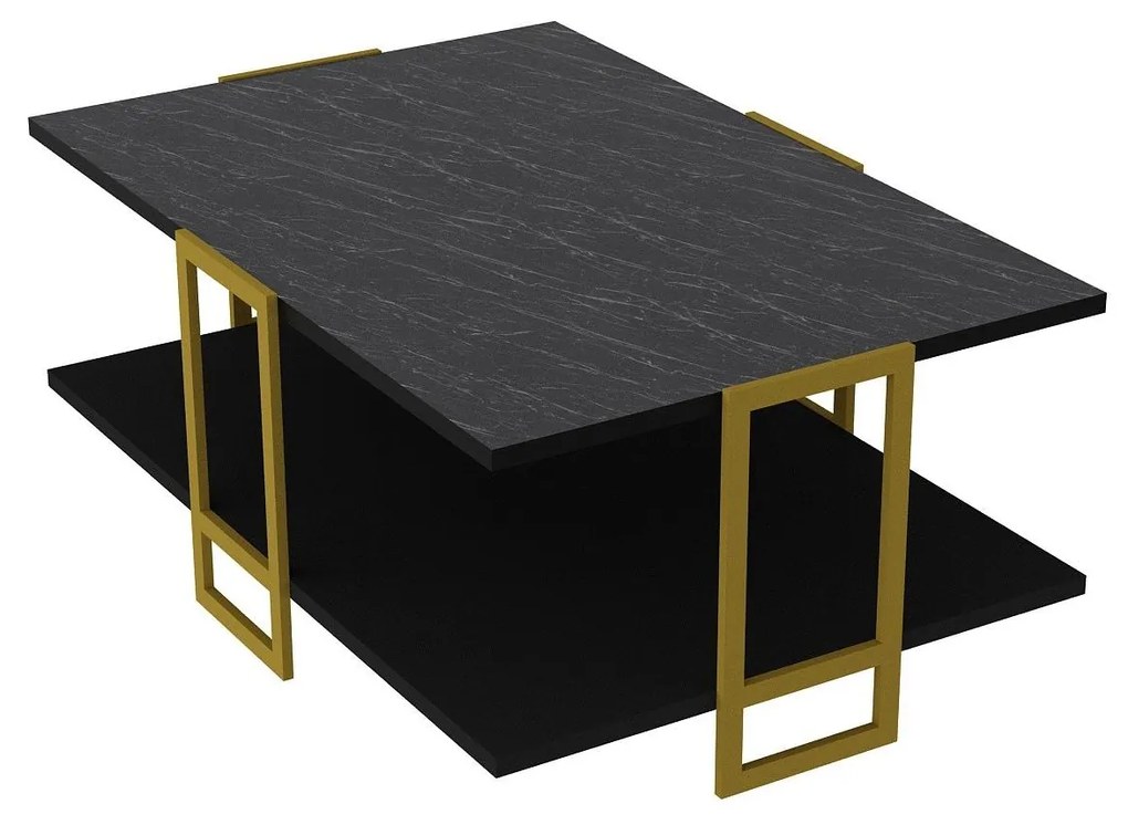 Măsuță de cafea Poppy (auriu + negru). 1102471