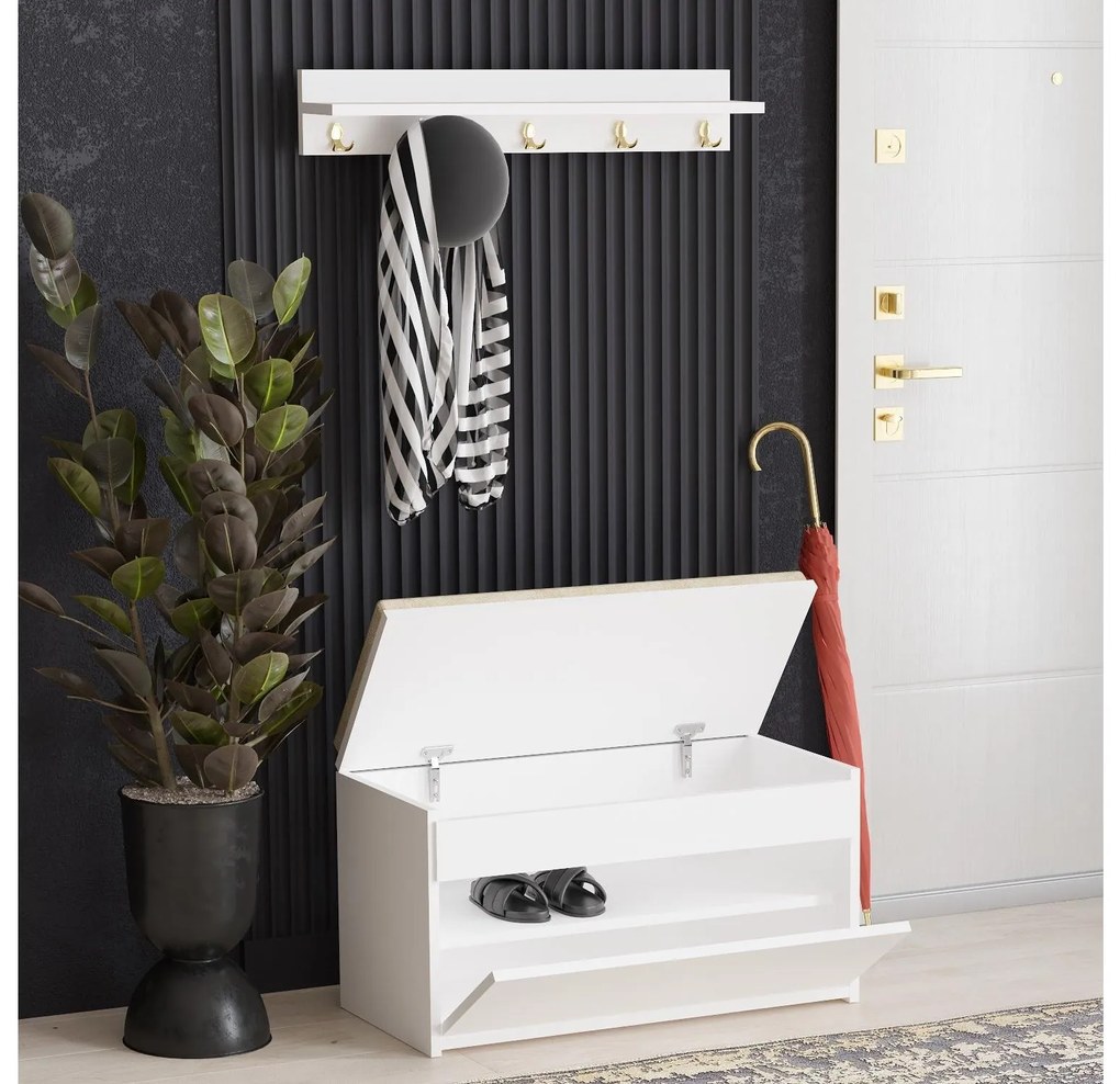 Mobilier Hol Movopu 2 (alb + auriu) . 1093896
