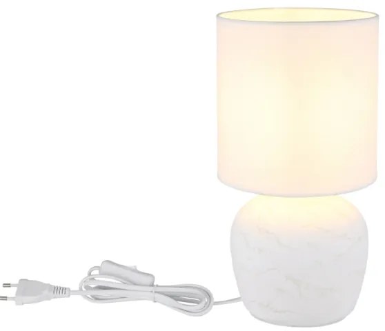 Lampă de masă Globo 21739W MARBLE 1xE14/40W/230V alb
