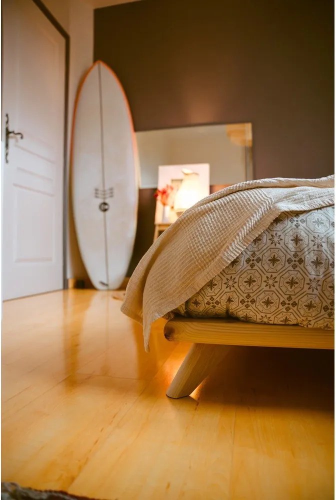 Pat matrimonial Karup Design Senza Bed Natural, 160 x 200 cm