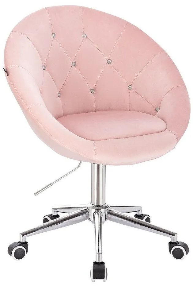 HR8516CK Roz Pudră Catifea Scaun
