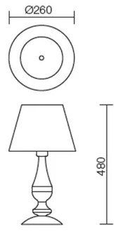 Redo 02-713 - Lampă de masă FABIOLA 1xE27/28W/230V