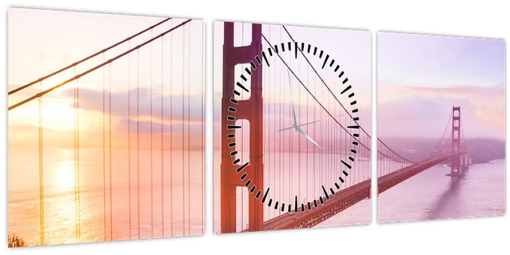 Tablou - San Francisco (cu ceas) (90x30 cm)