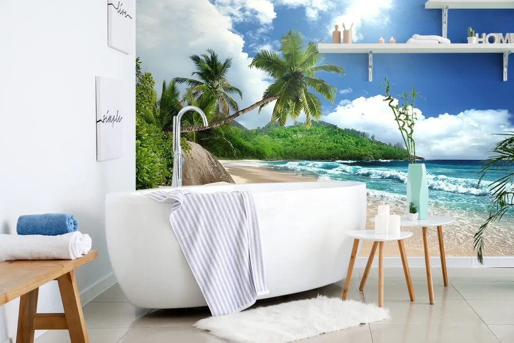 Fototapet autoadeziv plajă frumoasă pe insula Seychelles