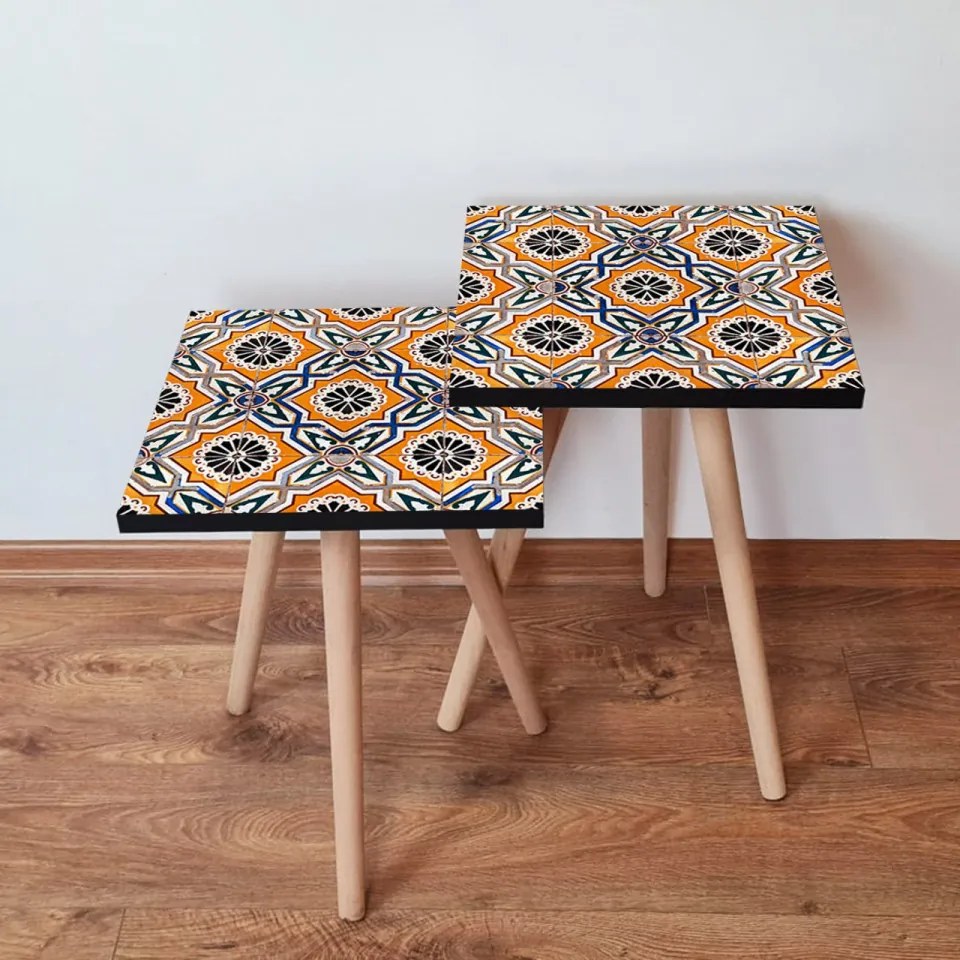 Set 2 Masute Auxiliare 2SHP29, MDF, Multicolor