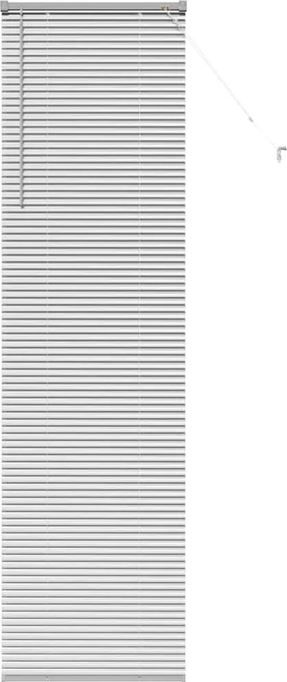 vidaXL Jaluzele venetiene Manual Argintiu 220 x 55 cm Aluminiu