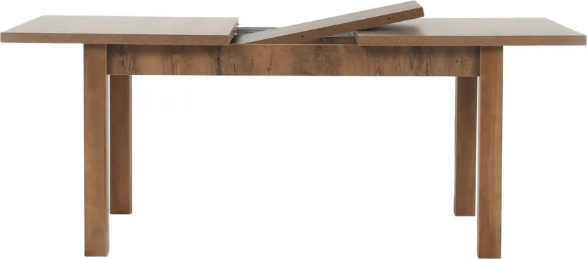 Masă extensibilă pentru dining, stejar lefkas închis, 160-203x90 cm, MONTANA STW