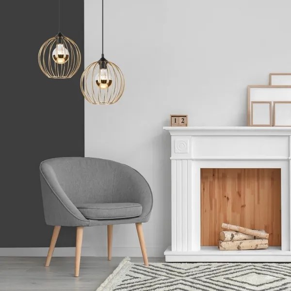 Lustră pe cablu ZOYA 1xE27/60W/230V aurie