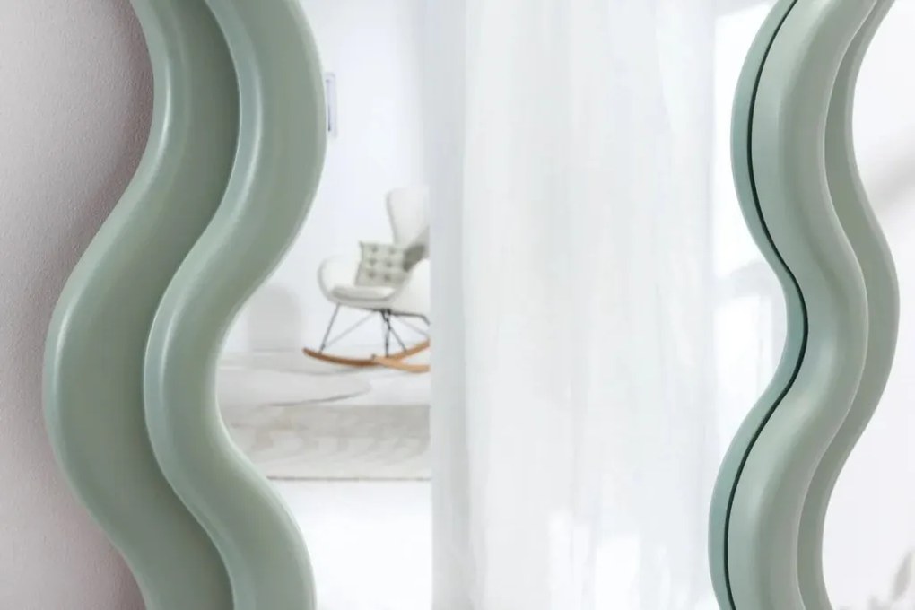 Oglinda de perete design modern CURVY 160cm, verde salvie A-43160 VC