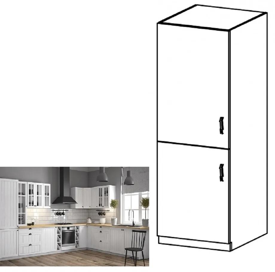 Zondo Dulap inferior de bucătărie pentru frigider încorporat D60ZL Provense (Alb + sosna andersen) (S). 1015170