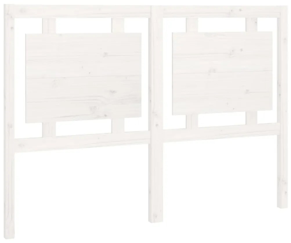 817936 vidaXL Tăblie de pat, alb, 140,5x4x100 cm, lemn masiv de pin