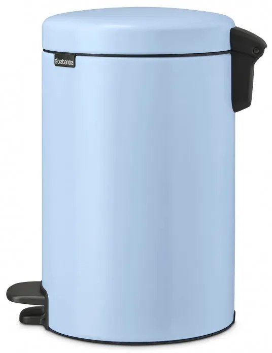 Cos de gunoi cu pedala Brabantia NewIcon 1005532, 12 L, Inchidere lina, Baza antiderapanta, Albastru deschis