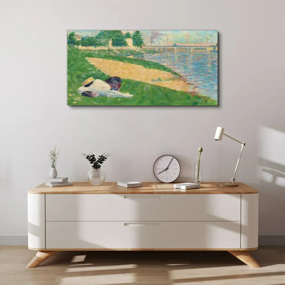Tablou canvas Abstract City River Bridge
