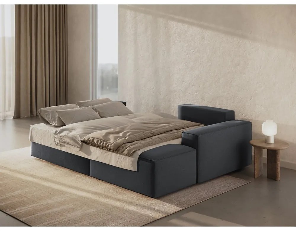 Colțar gri închis extensibil (cu colț pe partea dreaptă) Jodie – Micadoni Home