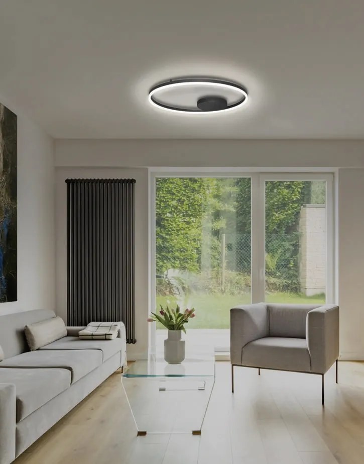 Lustra LED aplicata design modern geometric Halo 60 Top GO