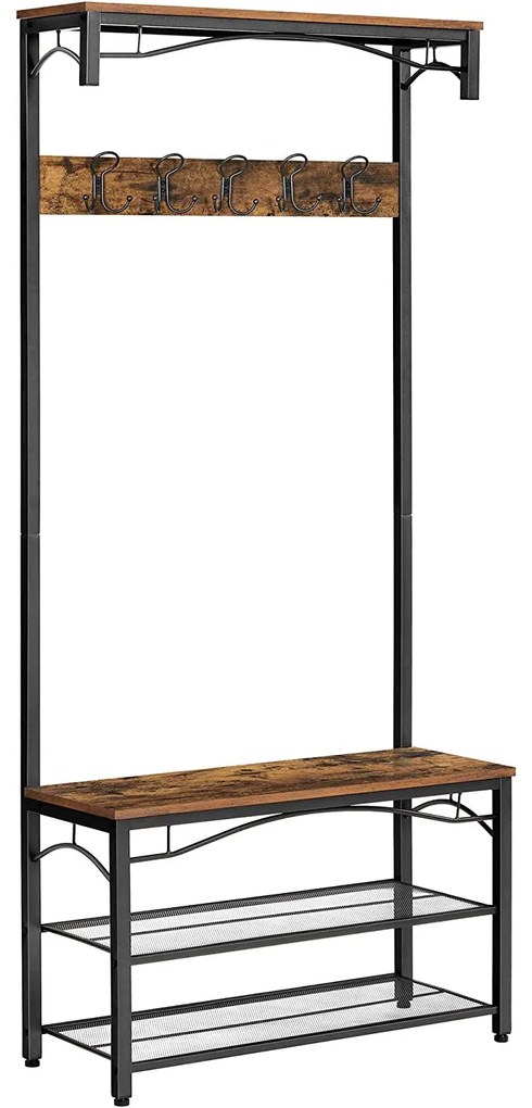 Umeraș rustic, suport pentru haine 80 x 32 x 178,5 cm
