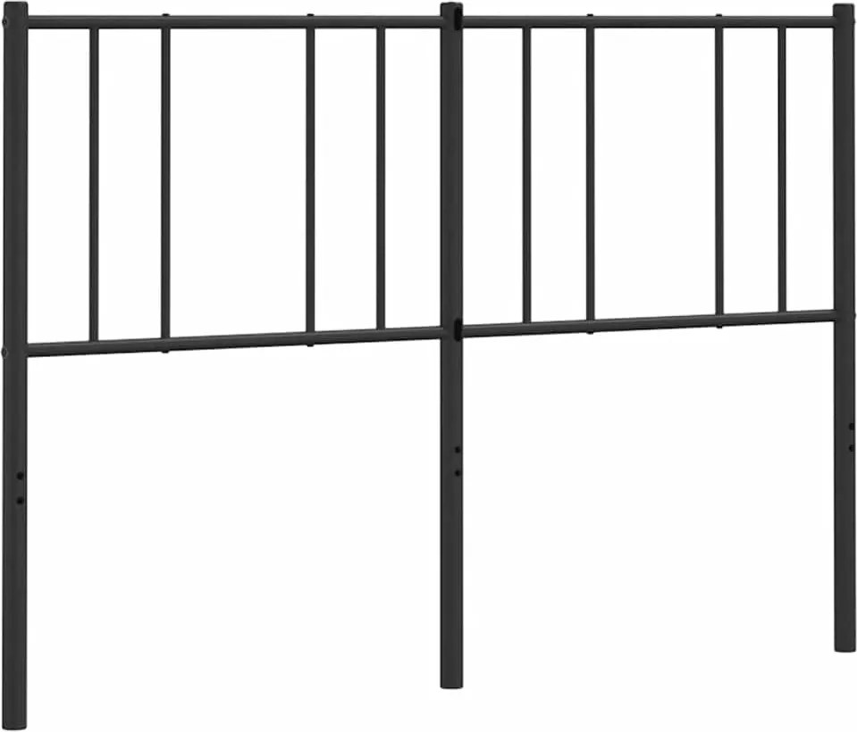 vidaXL Tăblie de pat de schimb metalică, negru, 150 cm