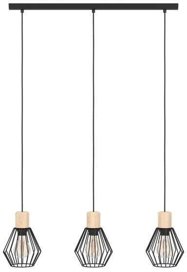 Lustră pe cablu Eglo 44094 PALMORLA 3xE27/60W/230V