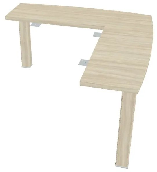 Extensie birou Verno+ 140 x 140 cm, dreapta, salcâm