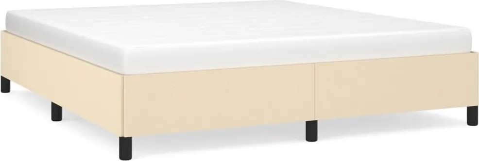 vidaXL Cadru de pat fără saltea, crem, 180x200 cm, textil