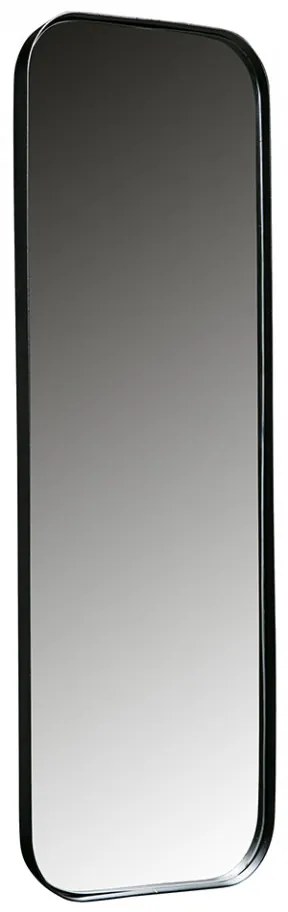 Oglinda pentru podea dreptunghiulara neagra din metal pentru podea 40x170 cm Doutzen Woood