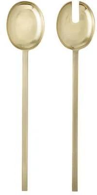 Set Linguri Aurii pentru Servit Salata - Inox Auriu latime(6cm) x lungime(30cm)