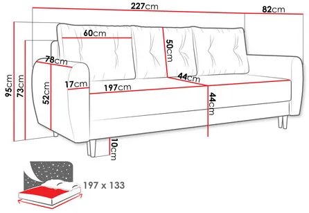 Canapea extensibilă Keklat (Bej) (cu sp. depozitare). Promo -16%. 1105553
