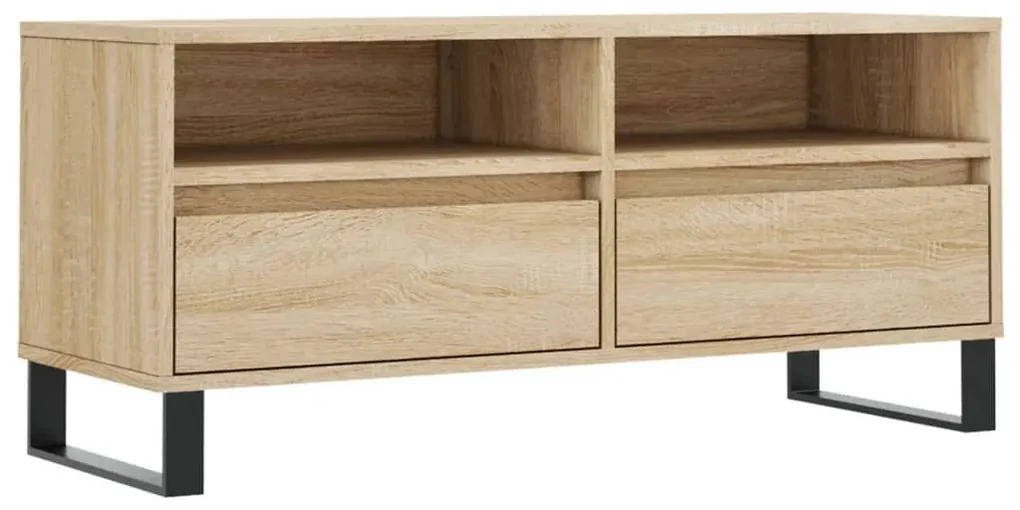831247 vidaXL Comodă TV, stejar sonoma, 100x34,5x44,5 cm, lemn prelucrat