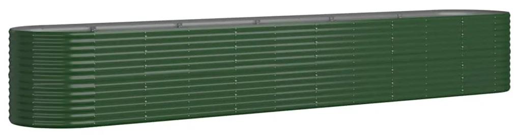 Jardiniera gradina verde 440x80x68 cm otel vopsit electrostatic 1, Verde, 440 x 80 x 68 cm