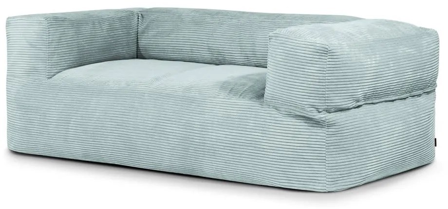 Fotoliu bean bag verde mentă cu tapițerie din catifea reiată Sofa MooG – SLOWDOWN