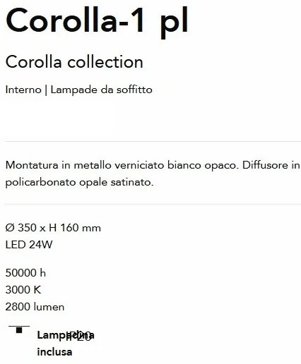 Plafoniera LED design modern Corolla-1 pl