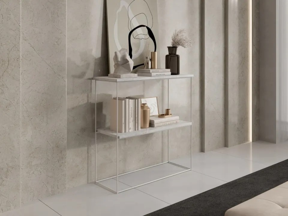 Consolă hol, 80x30x80 cm TONI 2, ADRK Furniture (Culoare: Negru / Artisan)