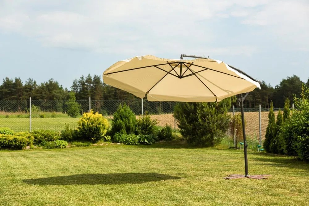 Umbrelă de gradină pliabilă 350cm Cream
