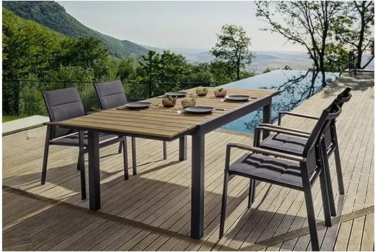 Masă de grădină din aluminiu 90x140 cm Elias – Bizzotto